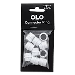 Olo Connector Rings - White, Pkg of 10 front of package