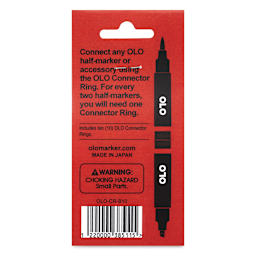 Olo Connector Rings - Black, Pkg of 10 back of package