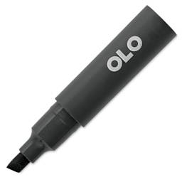 Olo Chisel Tip Half-Marker - K Pure Black with cap off