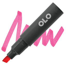 Olo Chisel-Tip Half Marker - RV0.4 Hot Pink marker and swatch
