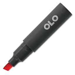 Olo Chisel Half-Marker Replacement - R0.4 Red Grapefruit with cap off