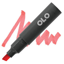 Olo Chisel Tip Half-Marker - R0.4 Red Grapefruit marker and swatch