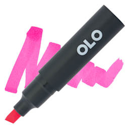 Olo Chisel-Tip Half Marker - RV1.3 Pink Lotus - Marker and Swatch