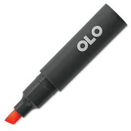 Olo Chisel Tip Half-Marker - OR1.3 Papaya with cap off