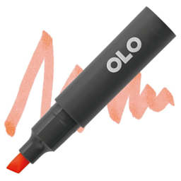Olo Chisel Tip Half-Marker - OR1.3 Papaya marker and swatch