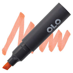 Olo Chisel Tip Half-Marker - OR2.3 Salmon marker and swatch