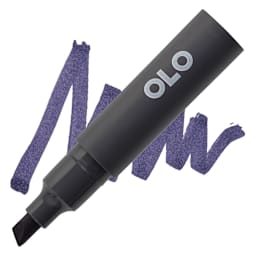 Olo Chisel-Tip Half Marker - BV4.7 Elderberry marker and swatch