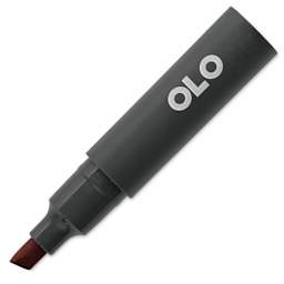 Olo Chisel Tip Half-Marker - OR2.6 Red Ochre with cap off