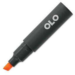 Olo Chisel-Tip Half Marker - O2.2 Cantaloupe with cap off
