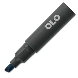 Olo Chisel-Tip Half Marker - BG0.7 Blue Iguana with cap off