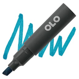 Olo Chisel-Tip Half Marker - BG0.7 Blue Iguana marker and swatch