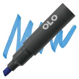 Olo Chisel-Tip Half Marker - B0.5 Blue Sapphire marker and swatch