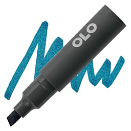 Olo Chisel-Tip Half Marker - BG0.8 Deep Sea marker and swatch
