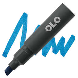 Olo Chisel-Tip Half Marker - B2.6 Azure marker and swatch