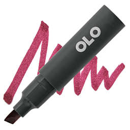 Olo Chisel-Tip Half Marker - R5.7 Amaranth marker and swatch