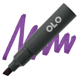 Olo Chisel-Tip Half Marker - V2.7 Eggplant marker and swatch