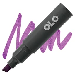 Olo Chisel Tip Half-Marker - V2.6 Royal Purple - marker and swatch