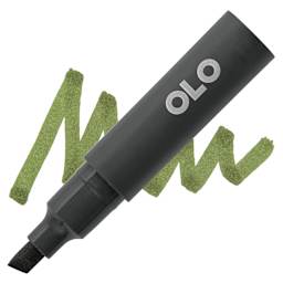 Olo Chisel-Tip Half Marker - YG8.7 Fern marker and swatch
