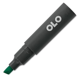 Olo Chisel-Tip Half Marker - G0.4 Jade with cap off