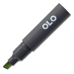 Olo Chisel-Tip Half Marker - YG2.5 Avocado with cap off