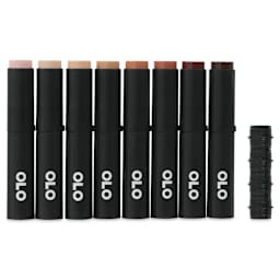 Olo Brush Dual-Tip Markers - Set of 8, Portrait, caps on