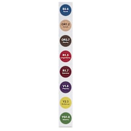 Olo Brush Dual-Tip Markers - Set of 8, Comic colors with codes