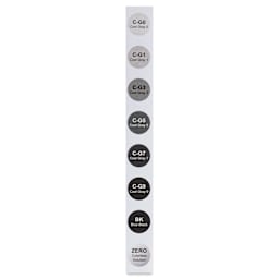 Olo Brush Dual-Tip Markers - Set of 8, Cool Gray colors with codes