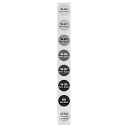 Olo Brush Dual-Tip Markers - Set of 8, Warm Gray colors with codes