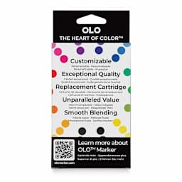 Olo Brush Dual-Tip Markers - Set of 8, Red Gray, back of packaging