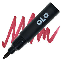 Olo Brush-Tip Half Marker -  R1.7 Carmine marker and swatch