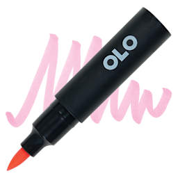 Olo Brush-Tip Half Marker - RV0.2 Bubble Gum marker and swatch