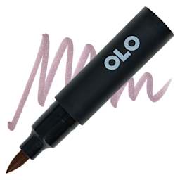 Olo Brush-Tip Half Marker - RG6 Red Gray 6 marker and swatch