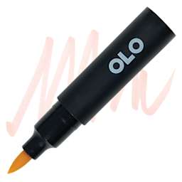 Olo Brush-Tip Half Marker - OR4.2 Pink Granite marker and swatch