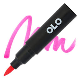 Olo Brush-Tip Half Marker - RV1.3 Pink Lotus - Marker and Swatch