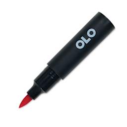 Olo Brush-Tip Half Marker - R1.5 Lingonberry with cap off