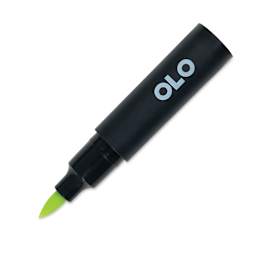 Olo Brush-Tip Half Marker - YG2.1 Brimstone with cap off