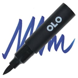 Olo Brush-Tip Half Marker - B0.7 Ultramarine marker and swatch