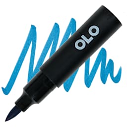 Olo Brush-Tip Half Marker - B2.6 Azure marker and swatch