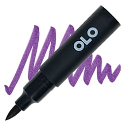 Olo Brush-Tip Half Marker - V2.7 Eggplant marker and swatch