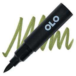 Olo Brush-Tip Half Marker - YG8.7 Fern marker and swatch