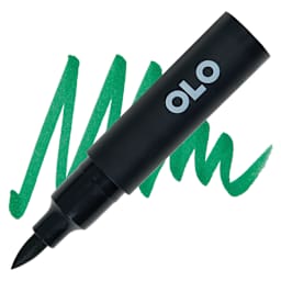 Olo Brush-Tip Half Marker - G1.7 Evergreen marker and swatch