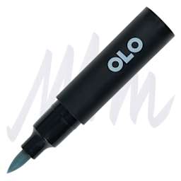 Olo Brush-Tip Half Marker - BG7.2 Silver Jade marker and swatch
