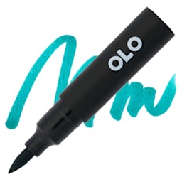 Olo Brush-Tip Half Marker - BG2.5, Viridian - Marker and Swatch