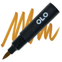 Olo Brush-Tip Half Marker - YO2.7 Sepia marker and swatch