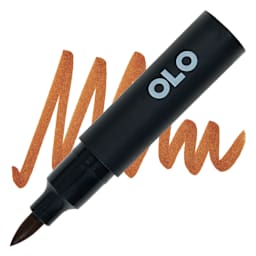 Olo Brush-Tip Half Marker -  O2.7 Cinnamon marker and swatch