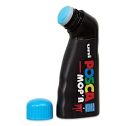Posca Mop'r Paint Marker - Light Blue with cap off