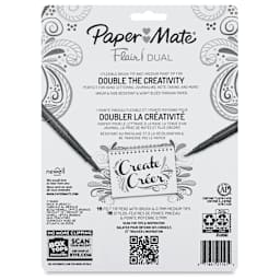 Paper Mate Flair Dual Tip Pens - Set of 16, back of the packaging
