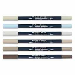 Faber-Castell Goldfaber Sketch Dual-Tip Markers - Architecture, Set of 6, caps on