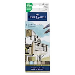 Faber-Castell Goldfaber Sketch Dual-Tip Markers - Architecture, Set of 6, front of the packaging