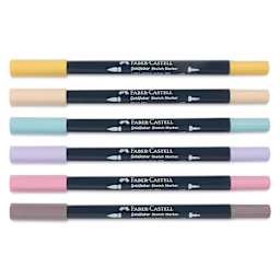 Faber-Castell Goldfaber Sketch Dual-Tip Markers - Fashion, Set of 6, caps on